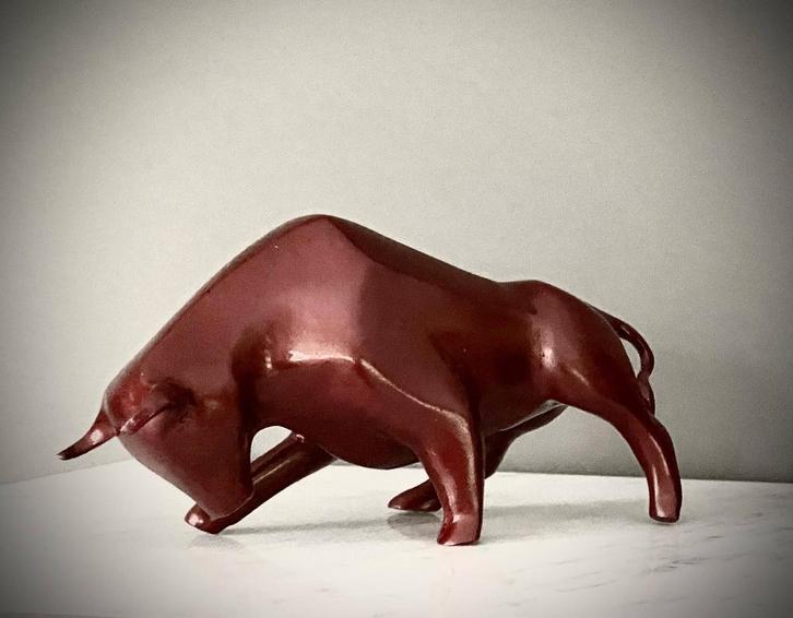 Bronzen stier genummerd 4/20 Art Deco gesigneerd P Chenet, Antiek en Kunst, Antiek | Brons en Koper, Brons, Ophalen of Verzenden