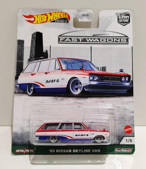 Hot Wheels '69 Nissan Skyline Van Fast Wagons (uit 2021) 1/6, Hobby en Vrije tijd, Modelauto's | Overige schalen, Ophalen of Verzenden