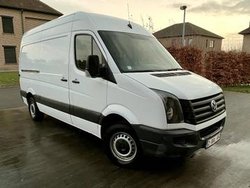 Volkswagen Crafter Euro 6 Airco * Camera, Atache remolque, Autos, Euro 6, Entreprise, 3 places, Noir