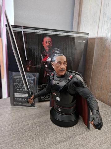 Star Wars Gentle Giant Moff Gideon Mandalorian buste figurin, Enlèvement ou Envoi, Comme neuf, Statue ou Buste