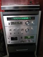 Vintage Sanyo stereo in meubel jaren 70, Ophalen, Zo goed als nieuw, Speakers