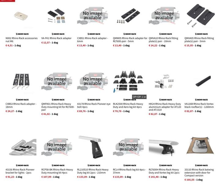 Rhino Rack Producten Roof rack Reserve onderdelen Spare Part, Auto diversen, Dakdragers, Nieuw, Verzenden