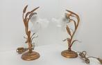 2 lampes de table Hans Kögl, métal doré, tiges de maïs, Maison & Meubles, Lampes | Lampes de table, Comme neuf, Métal, Moins de 50 cm