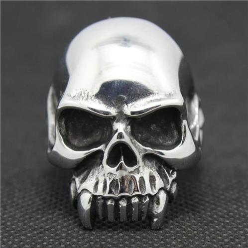 Vampier Skull ring, Bijoux, Sacs & Beauté, Bagues, Neuf, Femme ou Homme, Argent, Fer ou Acier, Envoi