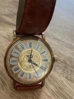 Bucherer Heren Horloge Vintage gold, Montre-bracelet, Autres marques, Enlèvement ou Envoi, Cuir