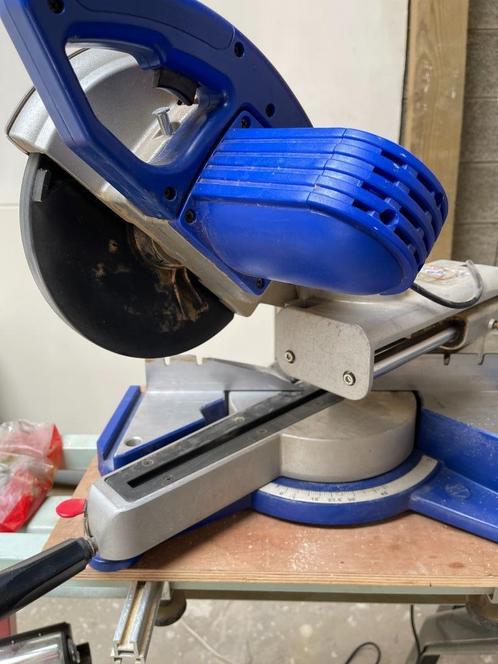 scie  a onglet & table, Doe-het-zelf en Bouw, Gereedschap | Zaagmachines, Zo goed als nieuw, Afkortzaag, 1200 watt of meer, 30 tot 70 mm