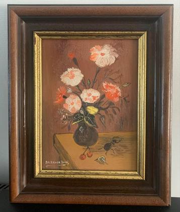 Shilderij - vaas met bloemen beschikbaar voor biedingen