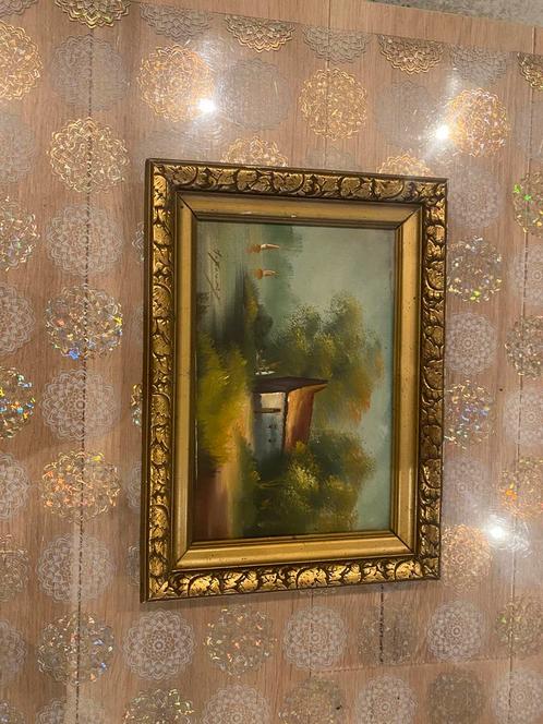 Authentiek olieverfschild, Antiek en Kunst, Kunst | Schilderijen | Klassiek, Ophalen