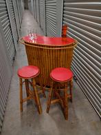 Bar Tiki vintage en rotin, Enlèvement, Utilisé