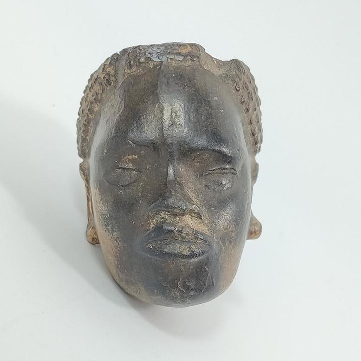 Uitgesneden pijpenkop — West- of Centraal-Afrika,, Antiek en Kunst, Kunst | Niet-Westerse kunst, Ophalen of Verzenden