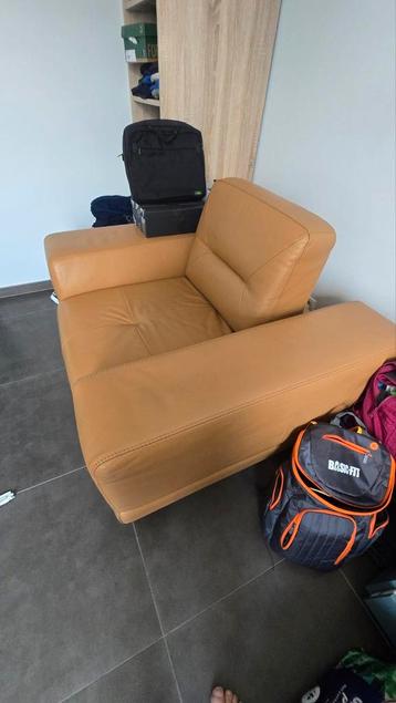 Lot de 3 fauteuil cuire vachette comme neuf  beschikbaar voor biedingen