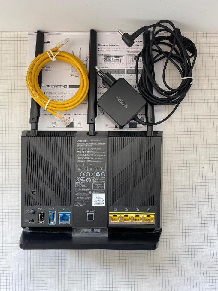Routeur Gaming Gigabit Wi-Fi double bande ASUS, Computers en Software, Routers en Modems, Gebruikt, Router, Ophalen of Verzenden