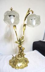 Tafel lamp brons putti Art-Nouveau  H 60✨😍🤗💑🎁👌, Antiek en Kunst, Ophalen of Verzenden