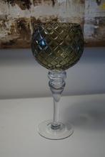Kelkglas donkergroen, hoogte 30cm, perfecte staat, Ophalen