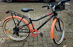 Hybride fiets voor kinderen zwart/koraalrood 24 inch, Ophalen, Versnellingen, Riverside, Gebruikt
