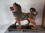 Houten India Nepal tempel leeuw, Antiek en Kunst, Ophalen