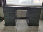 bureau - donkergrijs geschilderd grenen, Ophalen, Gebruikt, Bureau