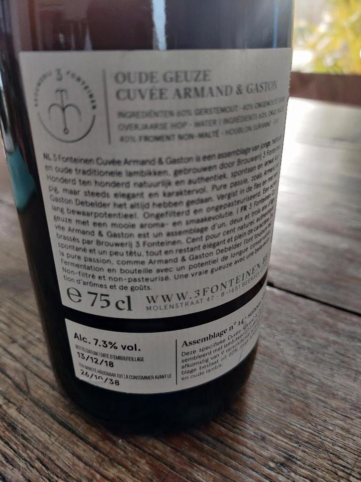 Cantillon/3F Millésime 2018, Collections, Marques de bière, Neuf, Bouteille(s), Autres marques, Enlèvement