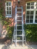 3-delige ladder (3x7 treden), Doe-het-zelf en Bouw, Ladders en Trappen, Ophalen, Gebruikt, Ladder, Opvouwbaar of Inschuifbaar