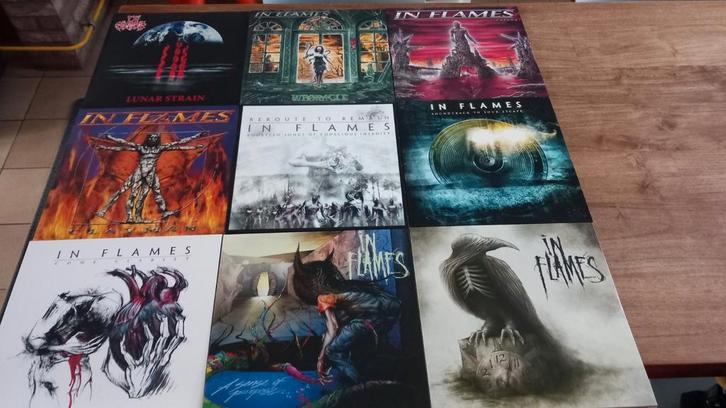 IN FLAMES - 9 lp's Fanstore edition!!!, Cd's en Dvd's, Vinyl | Hardrock en Metal, Zo goed als nieuw, Verzenden
