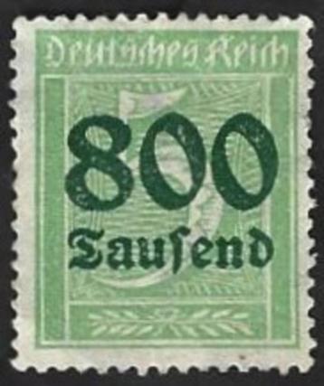 1 Postzegel Duitse Rijk 1923 Cijfer opdruk (III) beschikbaar voor biedingen