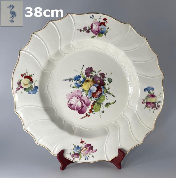 38cm Doornik Hague Lijncker bord 18e eeuw, Antiek en Kunst, Antiek | Porselein, Ophalen of Verzenden