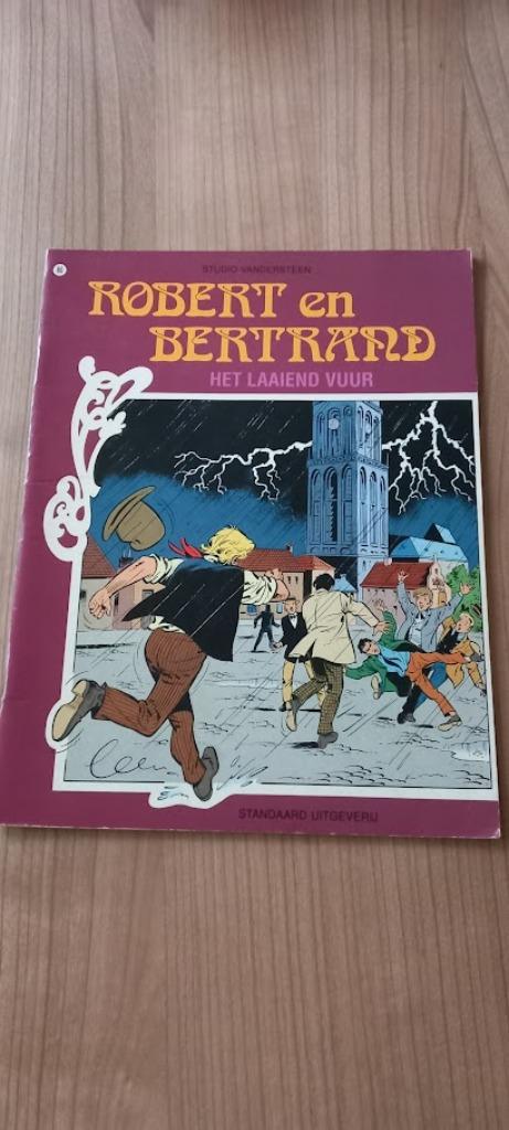 Robert en Bertrand.Album nr 86.Het laaiend vuur. 1ste druk, Gelezen, Eén stripboek, Ophalen of Verzenden, Studio Vandersteen