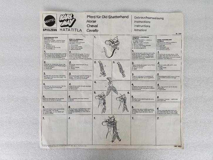 Big Jim / Karl May: Handleiding Hatatitla (Mattel, 1976), Collections, Jouets, Utilisé, Enlèvement ou Envoi