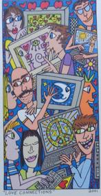 JAMES RIZZI / LOVE CONNECTIONS / KLEURZEEFDRUK / 31x19cm, Antiek en Kunst, Ophalen of Verzenden