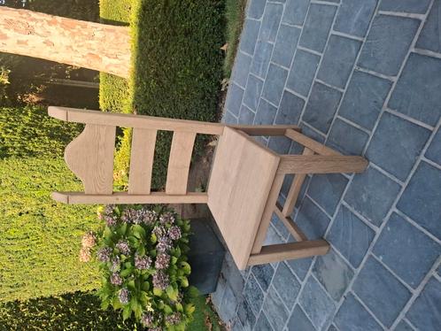 6 massief eiken stoelen. Geluchtgomd., Huis en Inrichting, Stoelen, Zo goed als nieuw, Hout, Ophalen of Verzenden