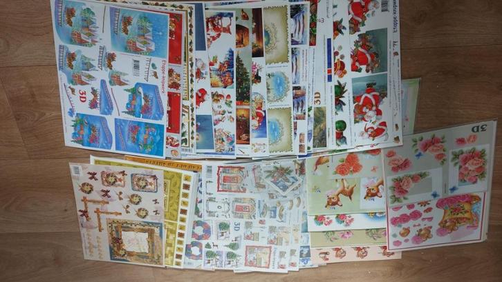 Pakket wenskaarten/knipvellen, Hobby en Vrije tijd, Kaarten | Zelf maken, Zo goed als nieuw, Knipvel, Kerst, Ophalen