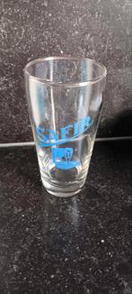 Oud bierglas safir br de Gheest Aalst, Enlèvement ou Envoi, Comme neuf, Verre à bière