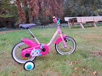 B'twin 14 inch fiets met wieltjes beschikbaar voor biedingen