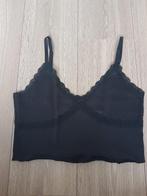 Croptop Kanten Rand M Ongedragen, Kleding | Dames, Topjes, Maat 38/40 (M), H&M, Verzenden, Zwart