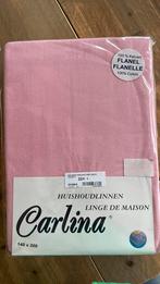 Nieuw flanellen hoeslaken 140x200-nog in verpakking, Huis en Inrichting, Ophalen of Verzenden, Nieuw, Roze, Hoeslaken of Sloop