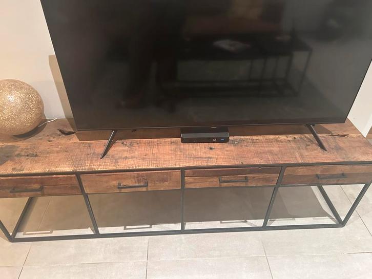 Tv-meubel mangohout-4 jaar oud, Huis en Inrichting, Kasten |Televisiemeubels, Zo goed als nieuw, Minder dan 100 cm, Minder dan 50 cm