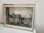 Sint-Rombautstoren in Mechelen, Antiek en Kunst, Kunst | Etsen en Gravures, Ophalen of Verzenden