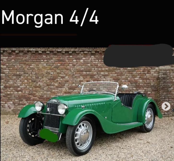 Morgan 4/4 1948 Prachtige staat,te klein voor mij., Auto's, Oldtimers, Morgan, Benzine, Cabriolet, 2 deurs, Handgeschakeld, Groen