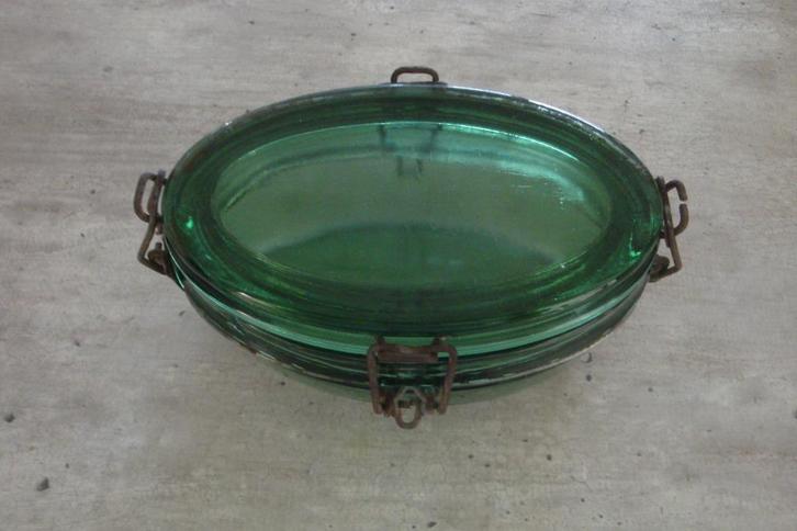 SOLIDEX FRANSE GROENE WECKPOT, Verzamelen, Glas en Drinkglazen, Gebruikt, Ophalen of Verzenden