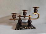 Art deco kandelaar, messing en bakeliet, Ophalen of Verzenden