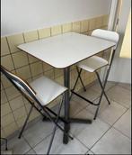 Hoge tafel + 2 stoelen, Comme neuf