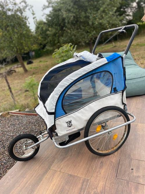 Fietskar te koop voor 2 kindjes, Fietsen en Brommers, Fietsaccessoires | Aanhangwagens en Karren, Gebruikt, Bagagekar, 40 tot 60 kg
