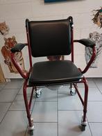 Chaise percée 2 en 1 chaise transfert sur 4 roulettes+seau, Ophalen