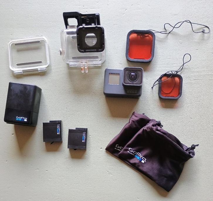 GoPro Hero5 black + accessoires plongée, Watersport en Boten, Duiken, Gebruikt, Onderwaterhuis of Camera, Ophalen