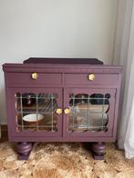 Vintage glas-in-lood kastje | gerestyled, Huis en Inrichting, Ophalen, Zo goed als nieuw, Glas