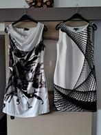 Jurk wit/zwart, mt 38/40, Fransa en JBC, Kleding | Dames, Jurken, Ophalen of Verzenden, Zo goed als nieuw, Maat 38/40 (M), Wit