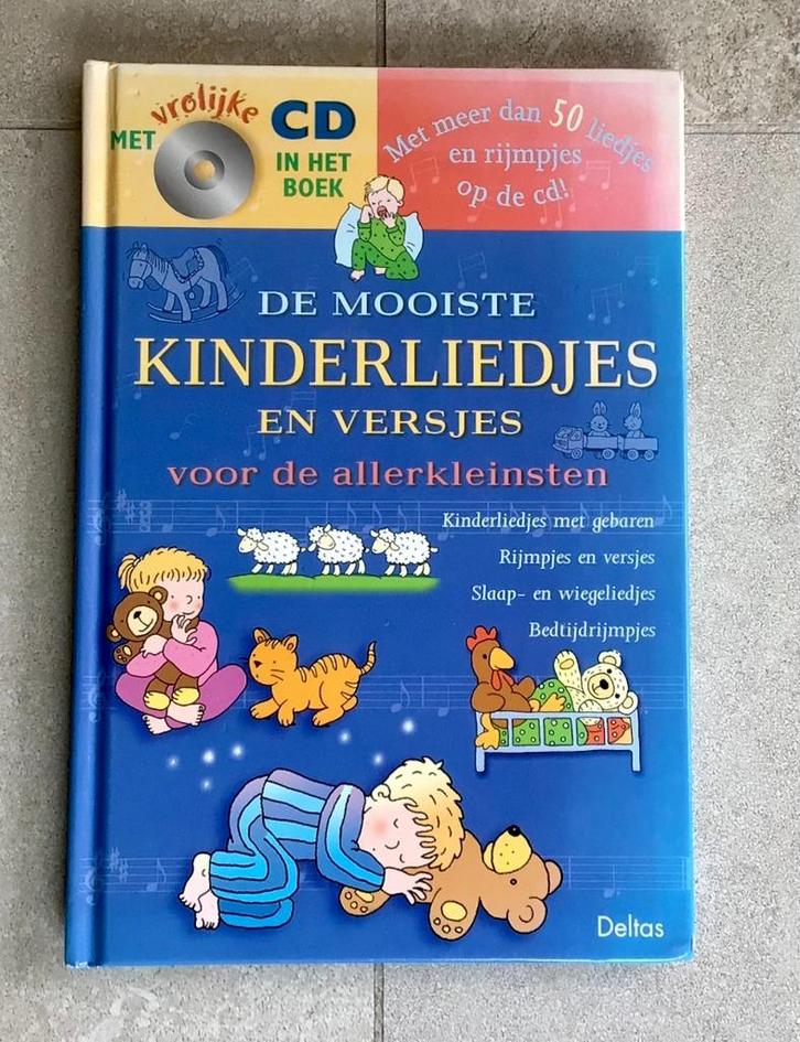 De mooiste kinderliedjes en versjes CD + liedboek, Cd's en Dvd's, Vinyl | Kinderen en Jeugd, Zo goed als nieuw, Muziek, Tot 2 jaar