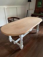 Stijlvolle tafel met eikenhouten blad, Ophalen, Eikenhout, 200 cm of meer, 50 tot 100 cm