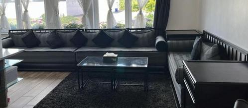 Salon marocain moderne, Huis en Inrichting, Zetels | Complete zithoeken, Gebruikt, Hout, Metaal, Stof, Ophalen