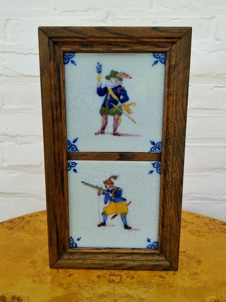 Tichelaar Makkum hollandse tegels met soldaten, Antiek en Kunst, Antiek | Wandborden en Tegels, Ophalen of Verzenden